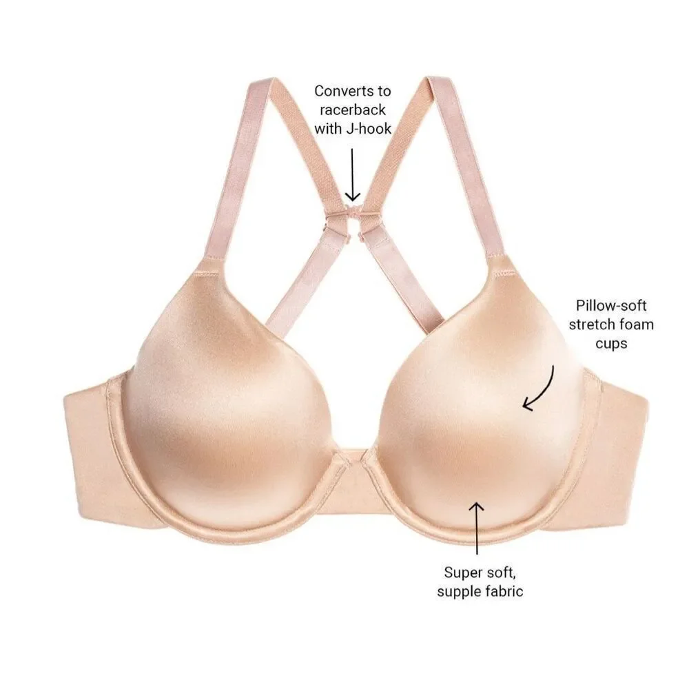 B.Tempt’d by Wacoal NWT Future Foundation T-Shirt Bra Rhubarb 34C